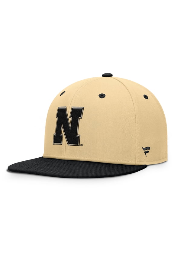 Men's Fanatics Khaki/Black Nebraska Huskers Balance Fitted Hat