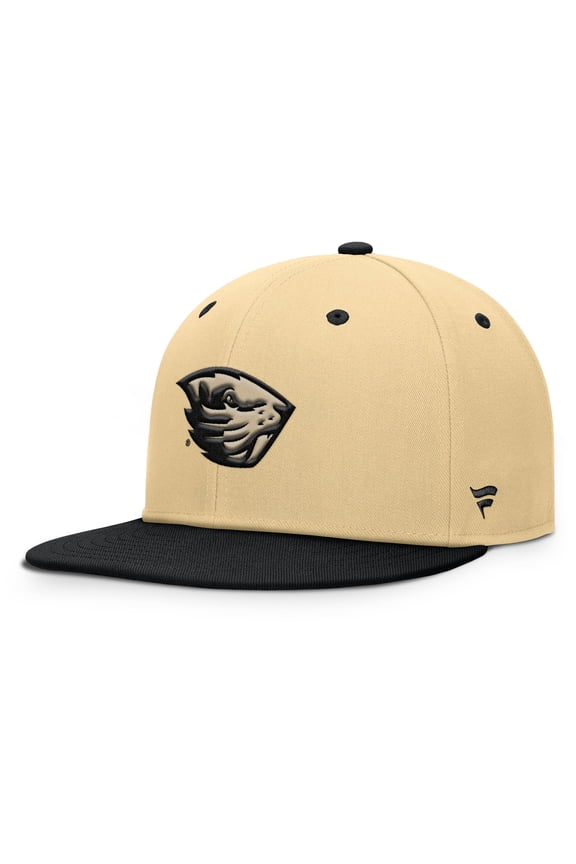 Men's Fanatics Khaki/Black Oregon State Beavers Balance Fitted Hat