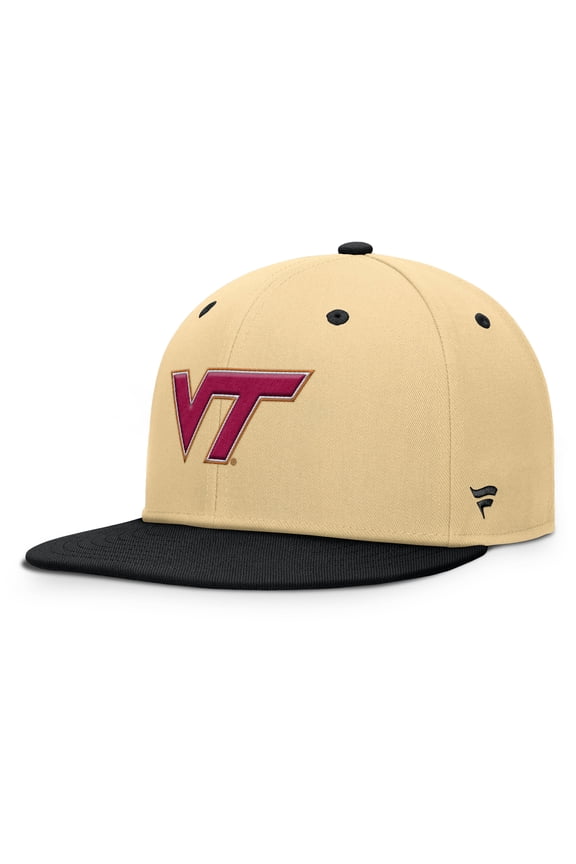 Men's Fanatics Khaki/Black Virginia Tech Hokies Balance Fitted Hat