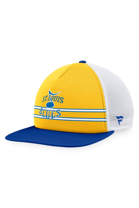 Men's Fanatics Gold/Blue St. Louis Blues Special Edition 2.0 Trucker Snapback Adjustable Hat