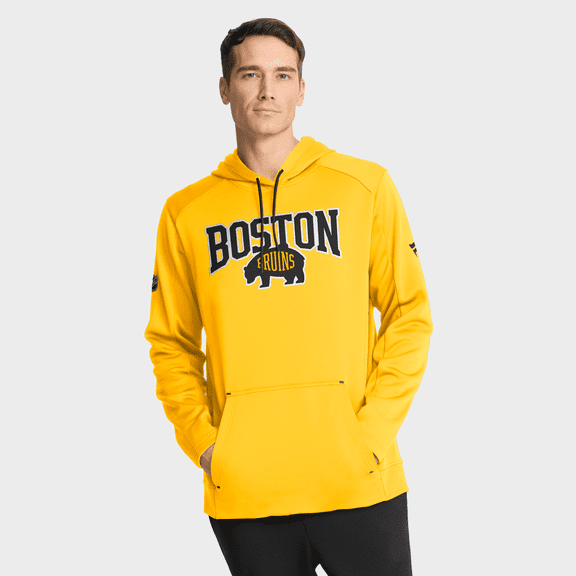 Men's Fanatics Gold Boston Bruins 2026 NHL Stadium Series Authentic Pro Pullover Hoodie