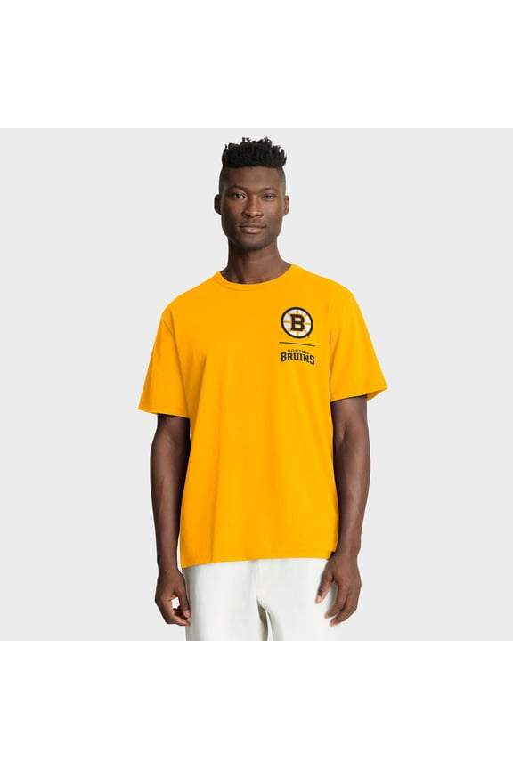Men's Fanatics  Gold Boston Bruins Crash The Net Legacy T-Shirt
