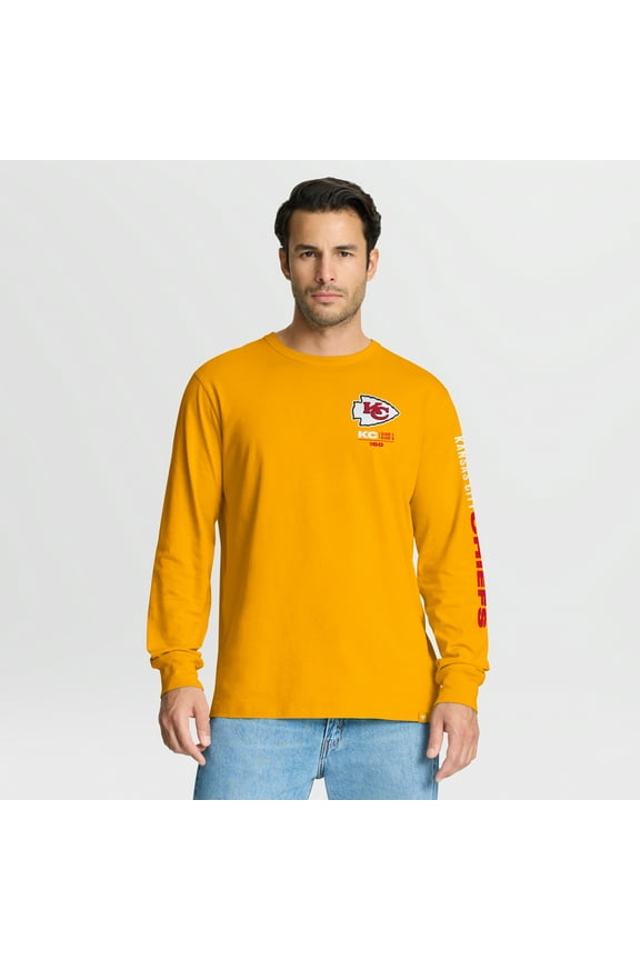 Men's Fanatics Gold Kansas City Chiefs Clock Management Legacy Long Sleeve T-Shirt