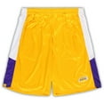 thumbnail image 1 of Men's Fanatics Gold Los Angeles Lakers Big & Tall Champion Rush Practice Shorts, 1 of 1