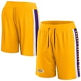 thumbnail image 1 of Men's Fanatics Gold Los Angeles Lakers Referee Iconic Mesh Shorts, 1 of 3