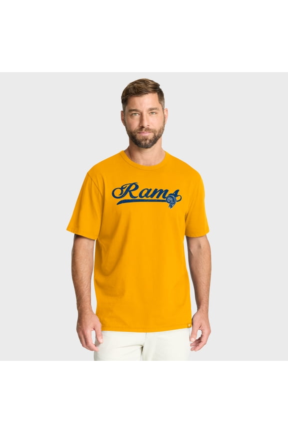 Men's Fanatics Gold Los Angeles Rams Fluid Motion Legacy T-Shirt