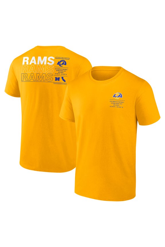 Men's Fanatics Gold Los Angeles Rams Repeat Stats T-Shirt