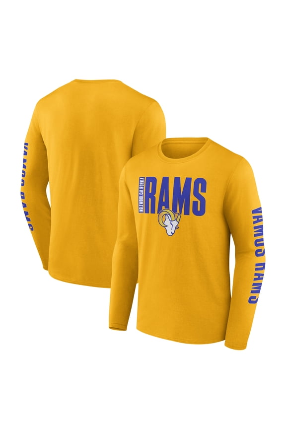 Men's Fanatics Gold Los Angeles Rams Vision Long Sleeve T-Shirt