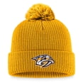 thumbnail image 1 of Men's Fanatics Gold Nashville Predators Primary Logo Cuffed Knit Hat with Pom, 1 of 2