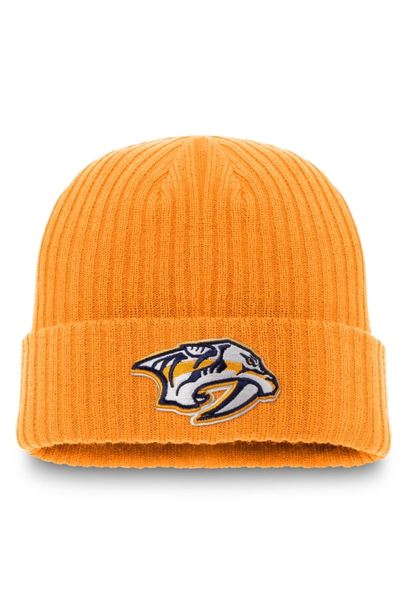 Men's Fanatics Gold Nashville Predators Core Primary Logo Cuffed Knit Hat