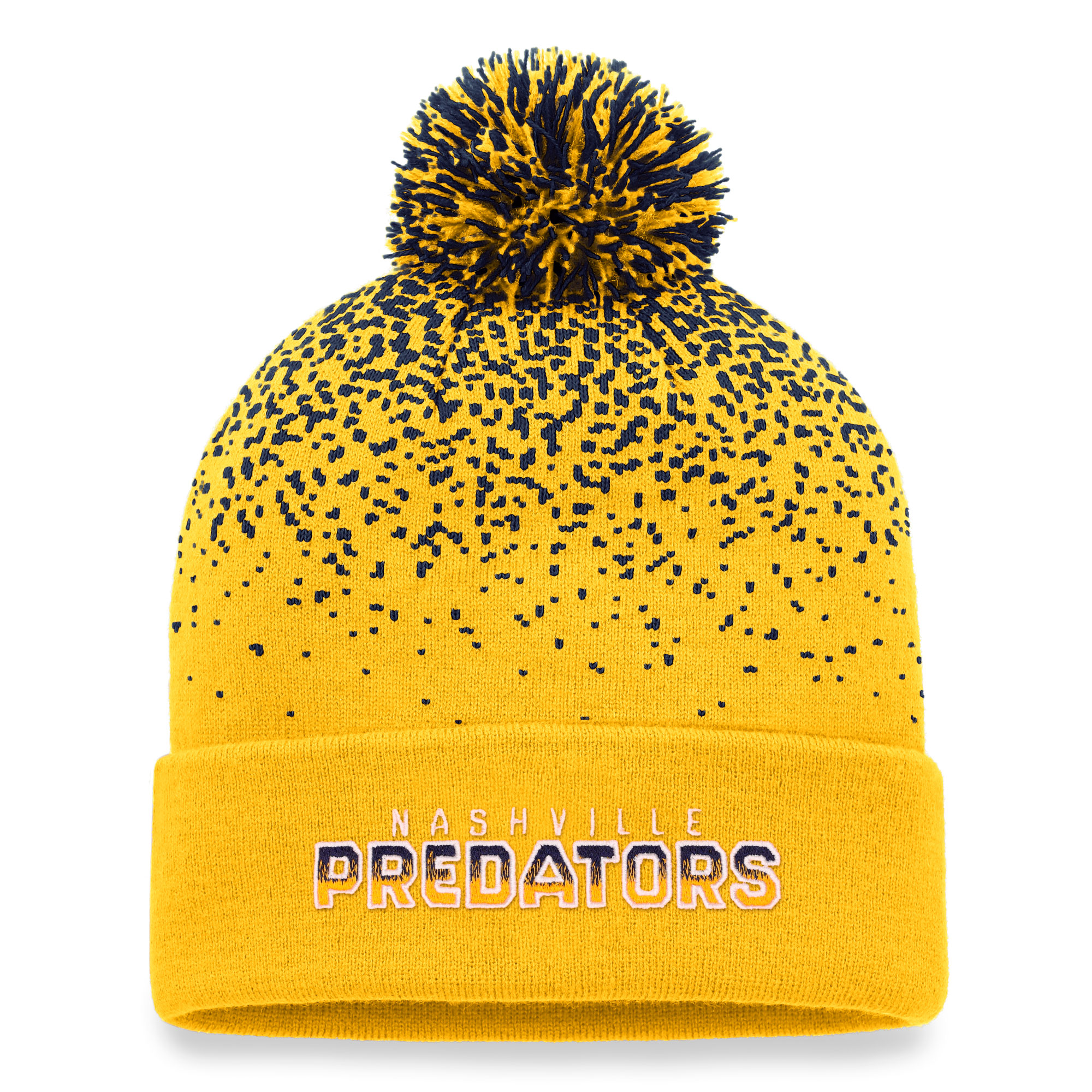 Men's Fanatics Gold Nashville Predators Iconic Gradient Cuffed Knit Hat ...