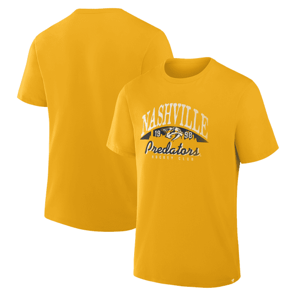 Men's Fanatics Gold Nashville Predators Legacy Cross Check T-Shirt