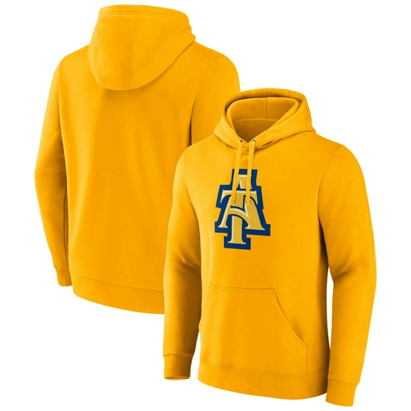 Men's Fanatics  Gold North Carolina A&T Aggies Primary Logo Pullover Hoodie