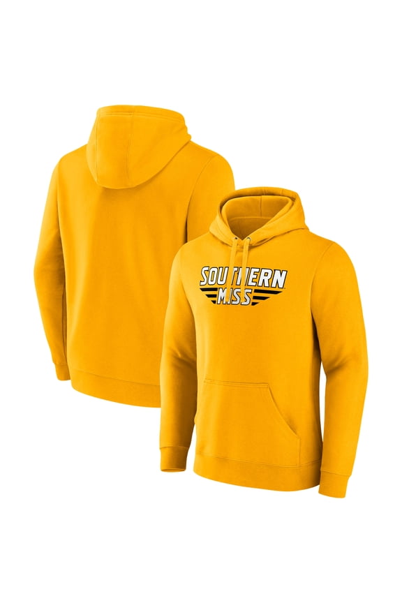 Men's Fanatics Gold Southern Miss Golden Eagles Primary Logo Pullover Hoodie