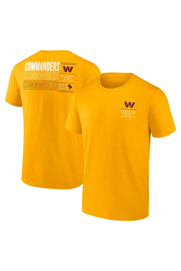Men's Fanatics Gold Washington Commanders Repeat Stats T-Shirt