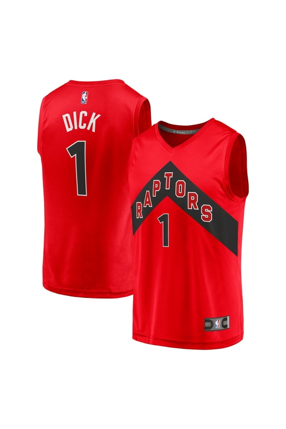 Men's Fanatics Gradey Dick Red Toronto Raptors Fast Break Player Jersey - Icon Edition