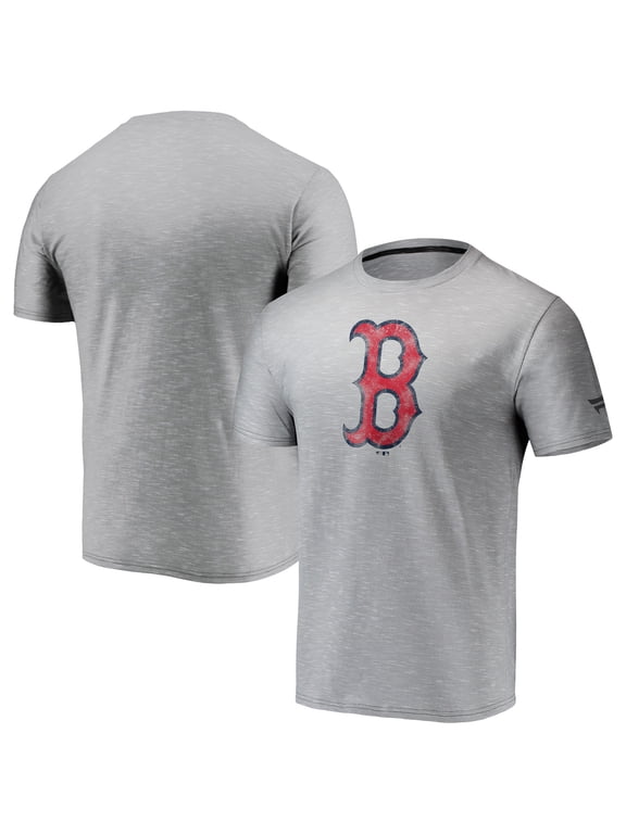 Men's Fanatics Gray Boston Red Sox Team Logo Space-Dye T-Shirt