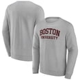 thumbnail image 1 of Men's Fanatics  Gray Boston University Arched Wordmark Pullover Sweatshirt, 1 of 3