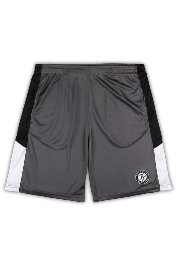 Men's Fanatics Gray Brooklyn Nets Big & Tall Shorts