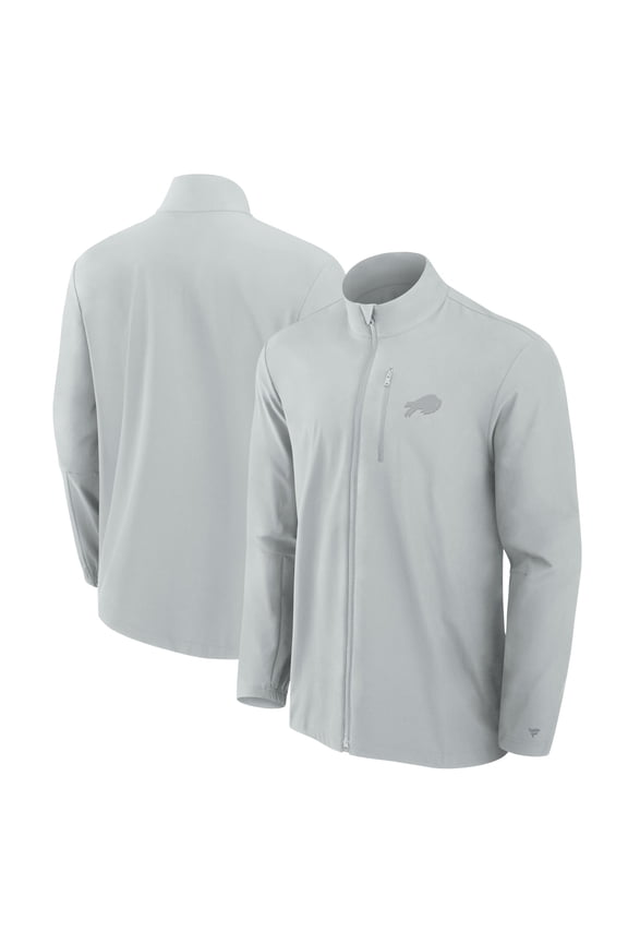 Men's Fanatics Gray Buffalo Bills Front Office Micro Tonal Lightweight Full-Zip Jacket