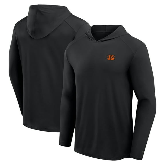 Men's Fanatics Black Cincinnati Bengals Front Office Power Mono Long Sleeve Hoodie T-Shirt