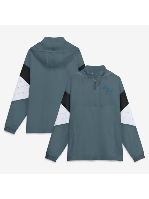Men's Fanatics Gray Everton Hooded Quarter-Zip Track Jacket
