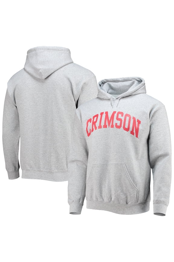 Men's Fanatics Gray Harvard Crimson Basic Arch Pullover Hoodie