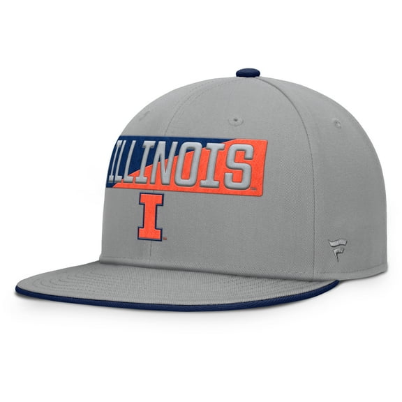 Men's Fanatics Gray Illinois Fighting Illini Duo Snapback Hat