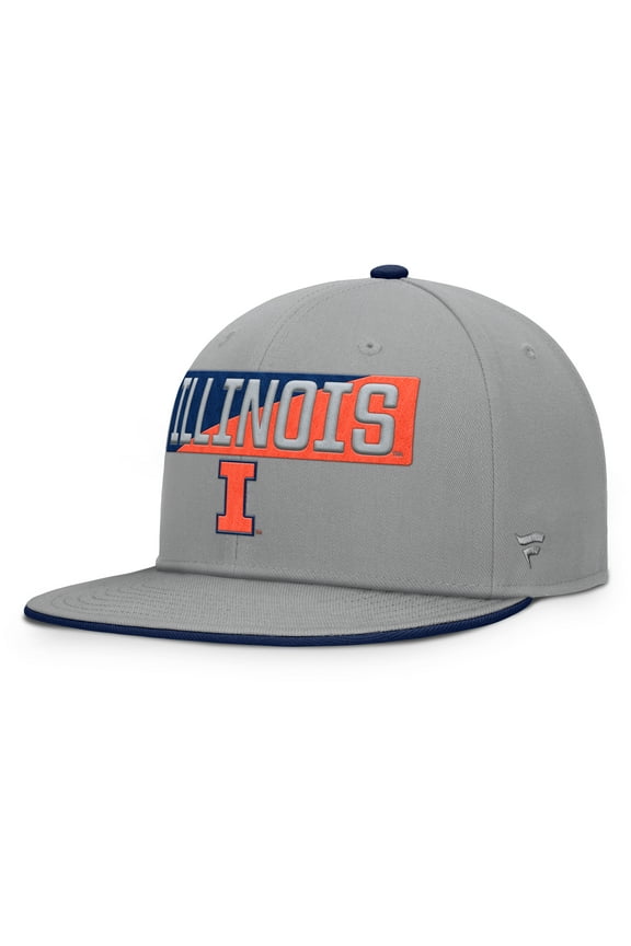 Men's Fanatics Gray Illinois Fighting Illini Duo Snapback Hat