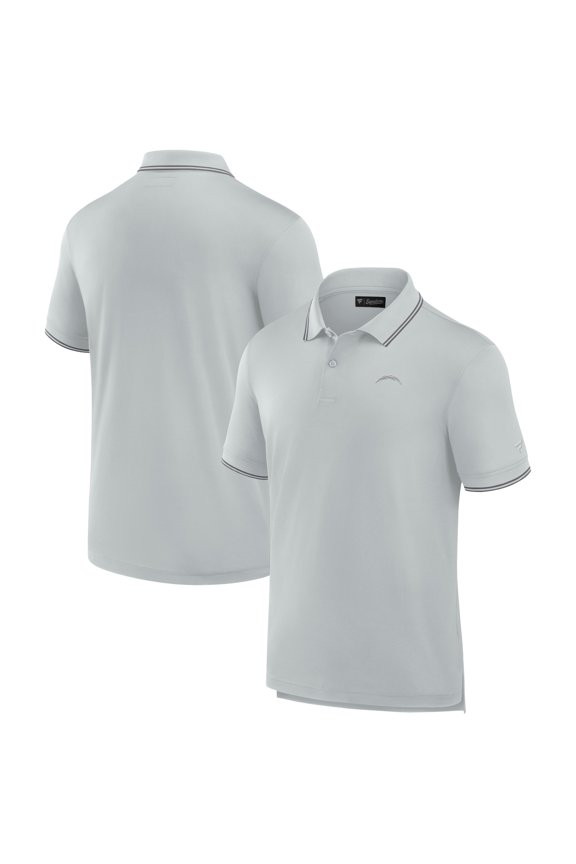 Men's Fanatics Gray Los Angeles Chargers Front Office Pique Polo