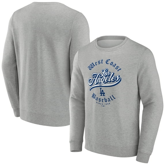 Men's Gray Los Angeles Dodgers West Coast Baseball Pullover Sweatshirt