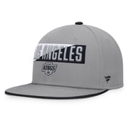 Mens Fanatics Gray Los Angeles Kings Fundamentals Duo Split Logo Snapback Hat