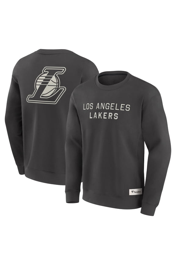 Men's Fanatics Gray Los Angeles Lakers Elements Future Ground Lettering Pullover Sweatshirt