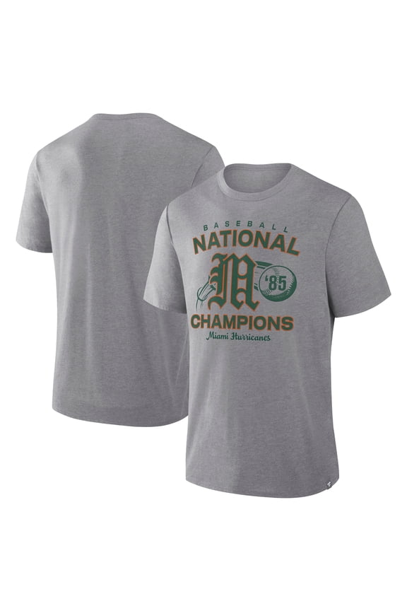 Men's Fanatics Gray Miami Hurricanes Dynamic Showdown Tri-Blend T-Shirt
