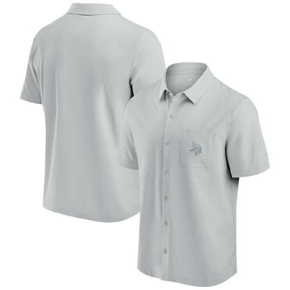 Men's Fanatics Gray Minnesota Vikings Front Office Button-Up Shirt