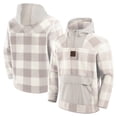 thumbnail image 1 of Men's Fanatics Gray New York Giants Elements Plaid Polar Fleece Quarter-Zip Hoodie, 1 of 4