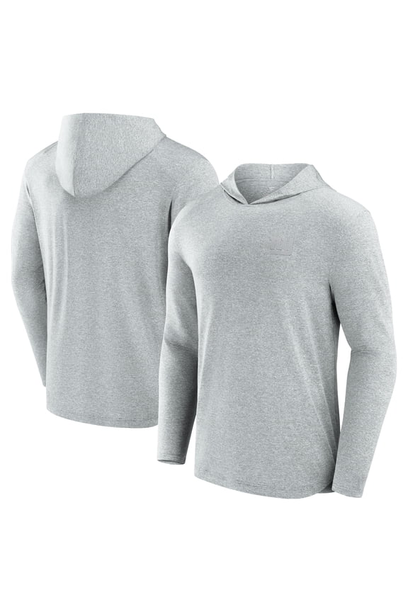 Men's Fanatics Gray New York Giants Front Office Tech Lightweight Hoodie T-Shirt