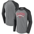 thumbnail image 1 of Men's Fanatics Gray Oklahoma Sooners Banner Year Tri-Blend Raglan Long Sleeve T-Shirt, 1 of 3