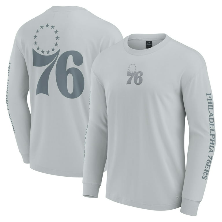 Men's Fanatics Gray Philadelphia 76ers Elements Strive Long Sleeve