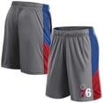 thumbnail image 1 of Men's Fanatics  Gray Philadelphia 76ers Practice Performance Shorts, 1 of 3