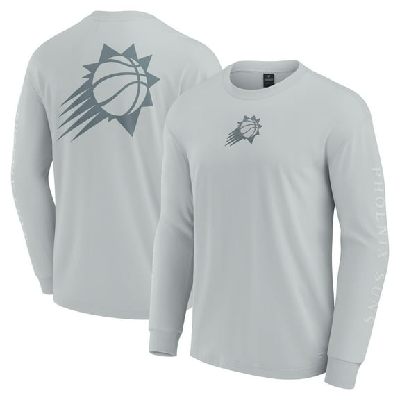 Men's Fanatics Gray Phoenix Suns Elements Strive Long Sleeve T-Shirt