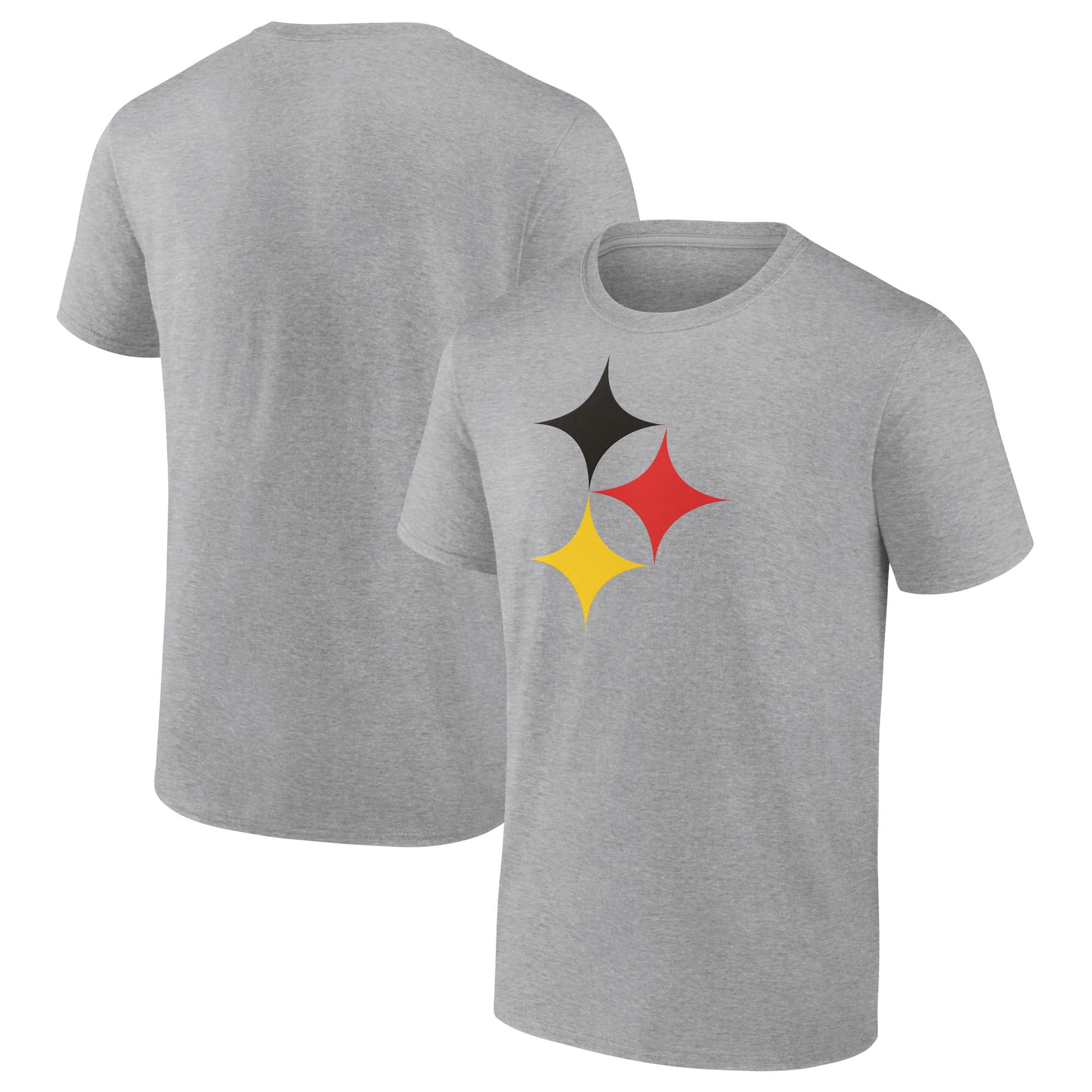 Men's Fanatics  Gray Pittsburgh Steelers German Flag Hypocycloid T-Shirt