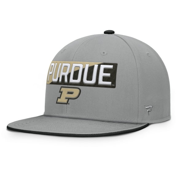 Men's Fanatics Gray Purdue Boilermakers Duo Snapback Hat