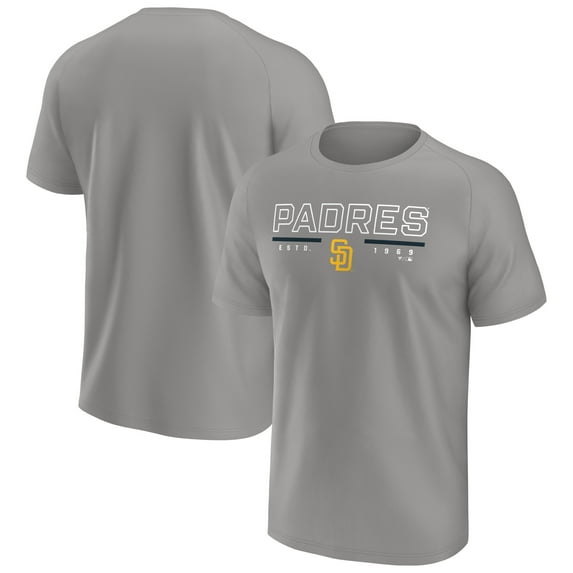 Men's Fanatics Gray San Diego Padres Raglan T-Shirt