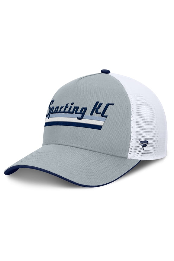 Men's Fanatics Gray Sporting Kansas City Knuckle Trucker Adjustable Hat