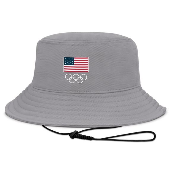 Men's-Fanatics Gray Team USA Finesse Bucket Hat