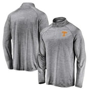 Men's Fanatics Gray Tennessee Volunteers Striated Raglan Lightweight Quarter-Zip Top