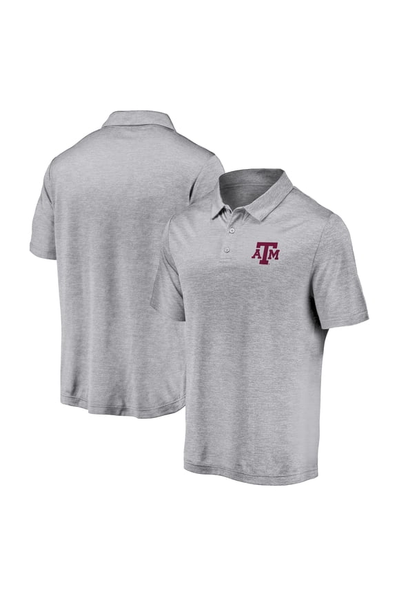Men's Fanatics Gray Texas A&M Aggies Primary Logo Polo