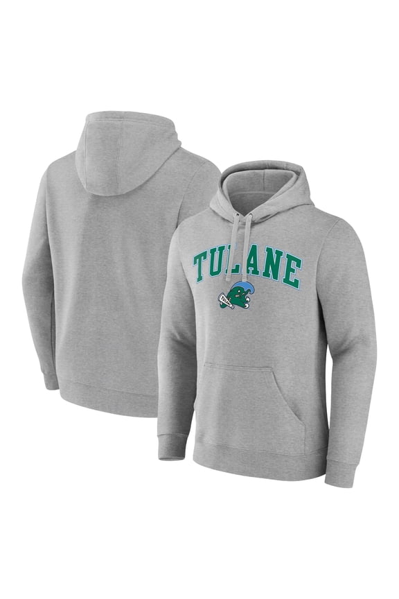 Men's Gray Tulane Green Wave Campus Pullover Hoodie