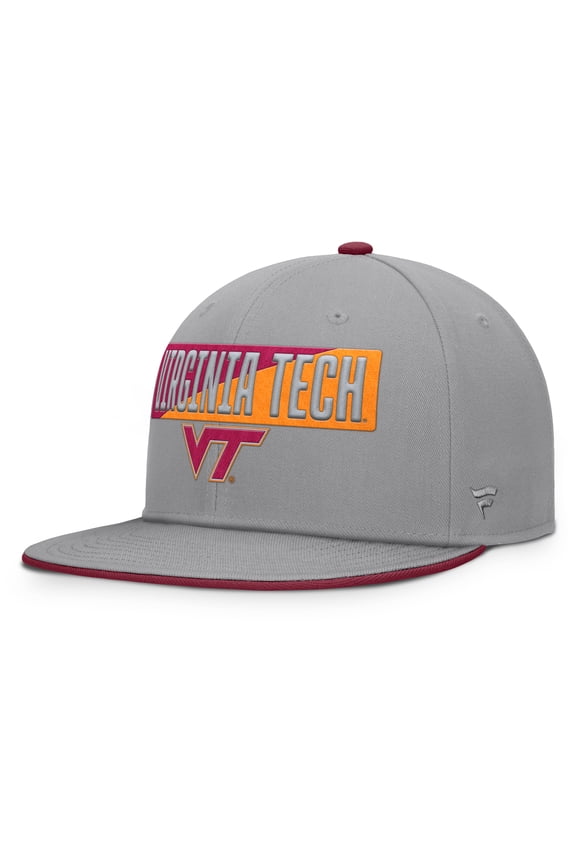 Men's Fanatics Gray Virginia Tech Hokies Duo Snapback Hat
